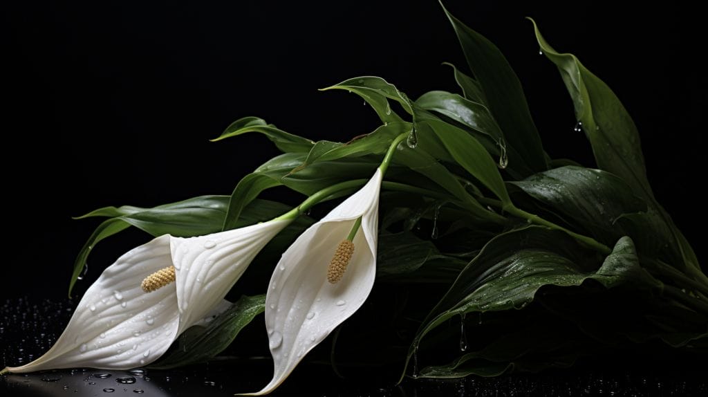a wilting peace lily