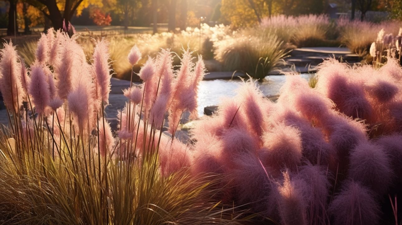 various invasive grasses; purple pampas grass, giant reed, cheatgrass, and fountain grass