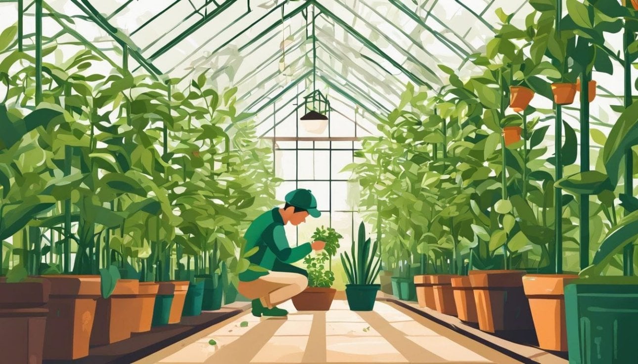 A person showing Jalapeño Peppers for thriving jalapeño plants in a greenhouse.