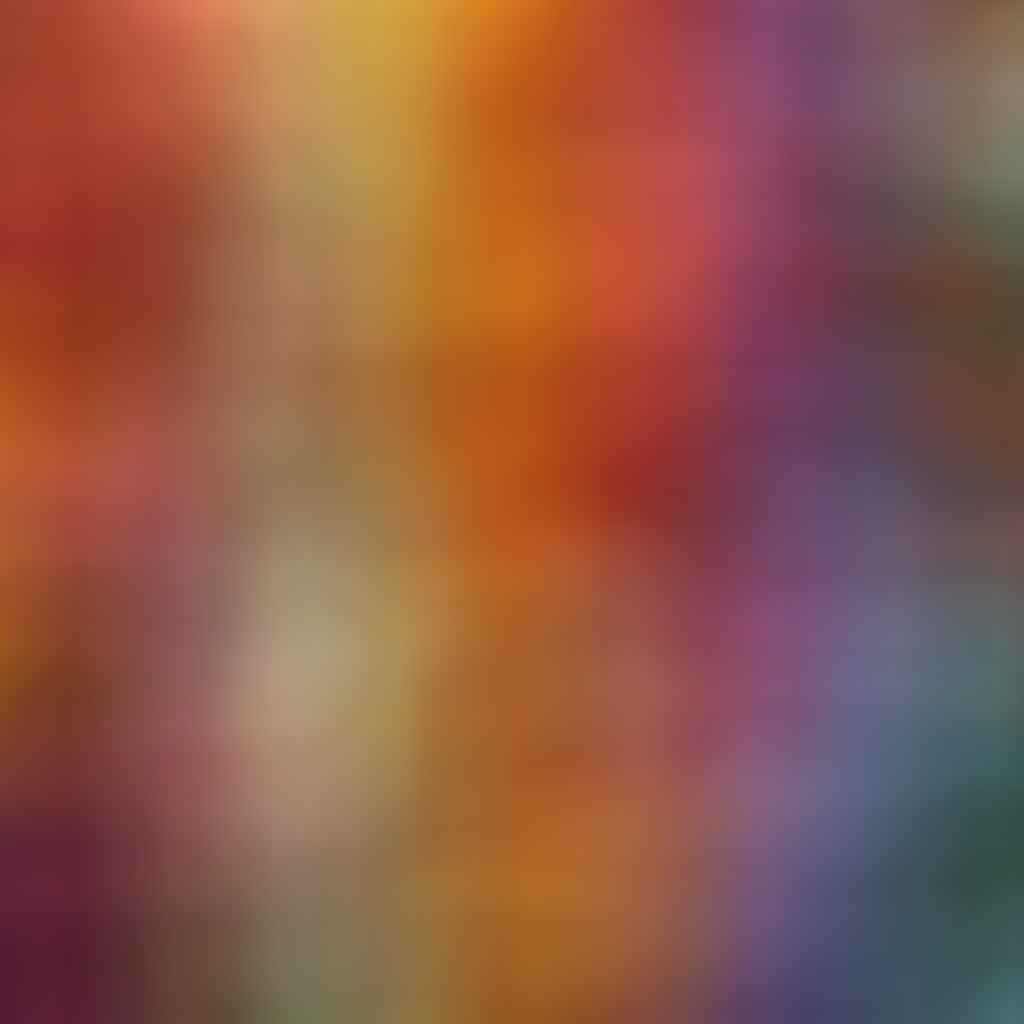 Rainbow gradient of 'M' flowers collage.