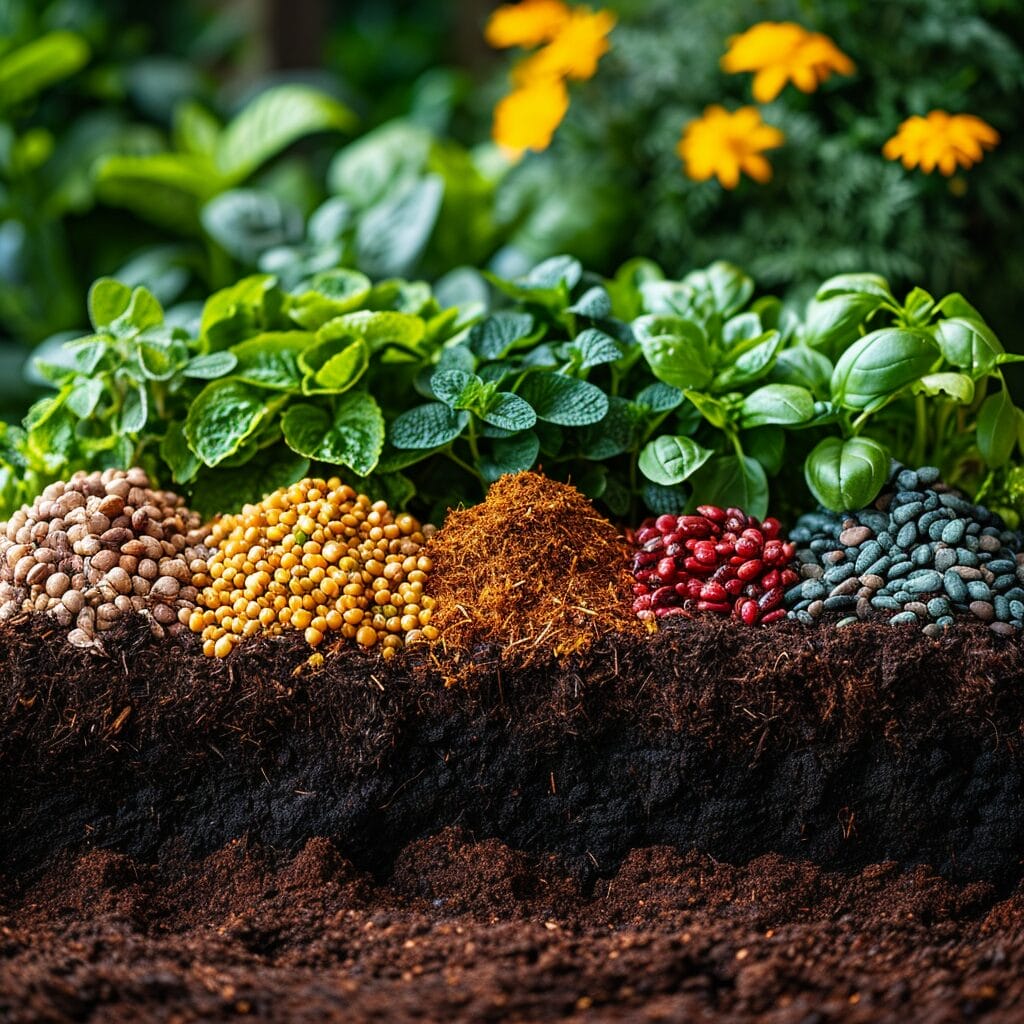 Sustainable gardening with compost and coir.