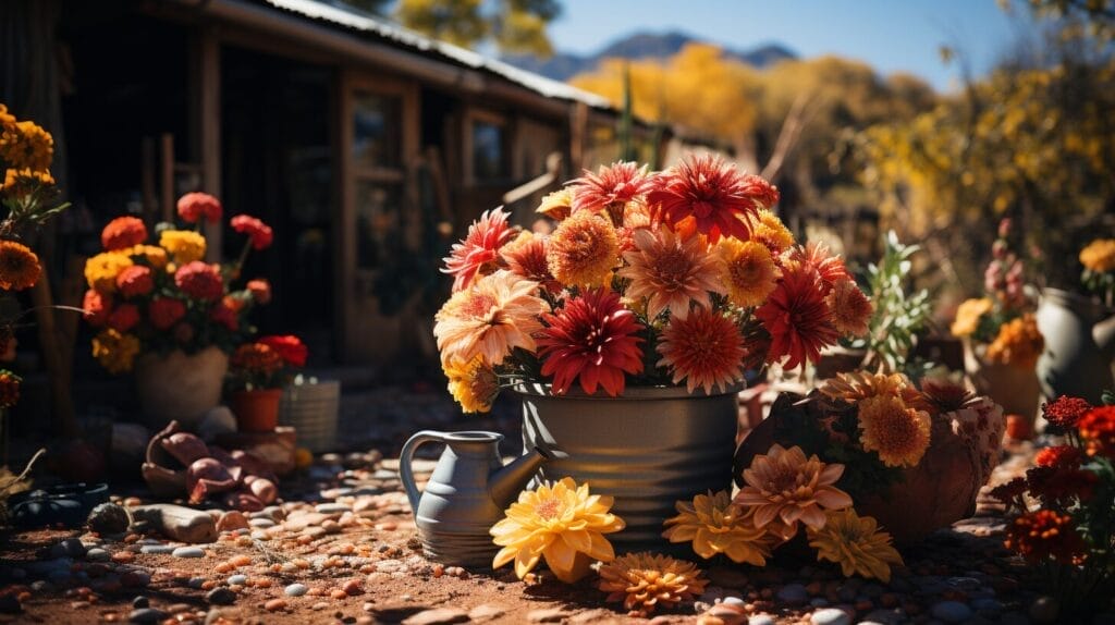 Flowering Plants In Texas A Guide To Choosing The Best Blooms In 2024   Texas Backyard Garden With Native Plants And Tools 1024x574 