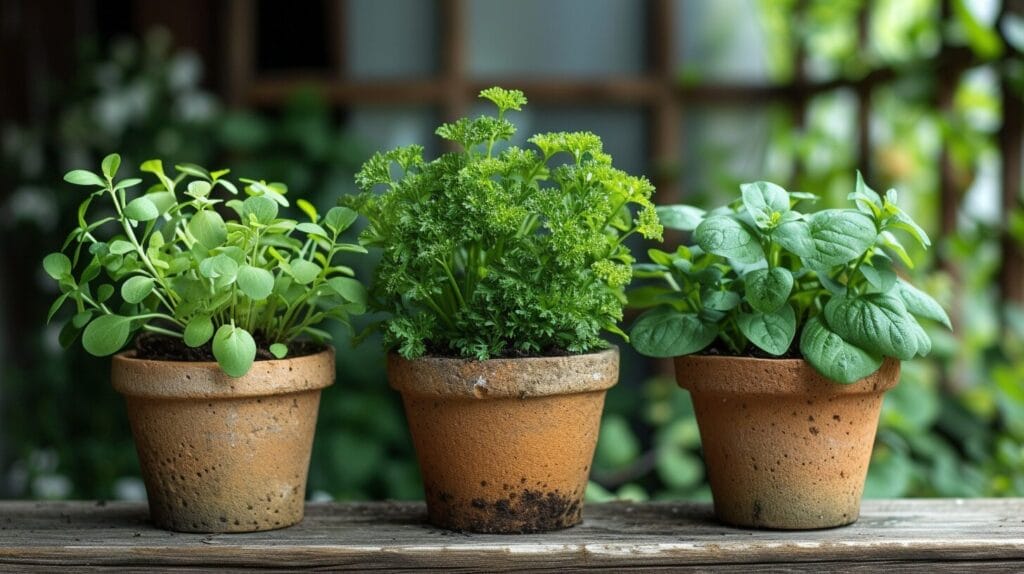Variety of container options for growing parsley, from compact to spacious.
What size container  to grow parsley?
