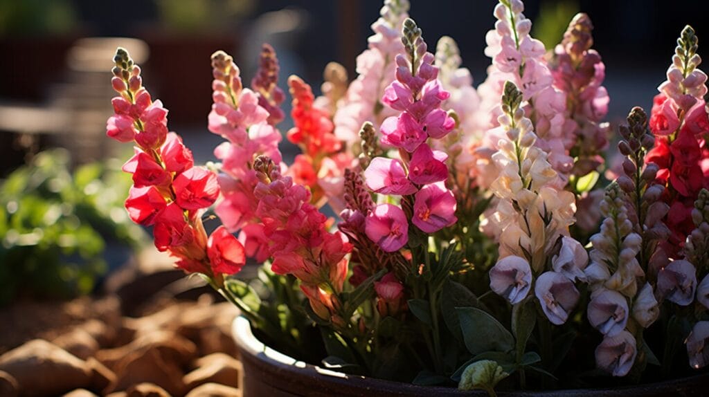 Vibrant snapdragon garden, diverse colors, beginners, regrowth.